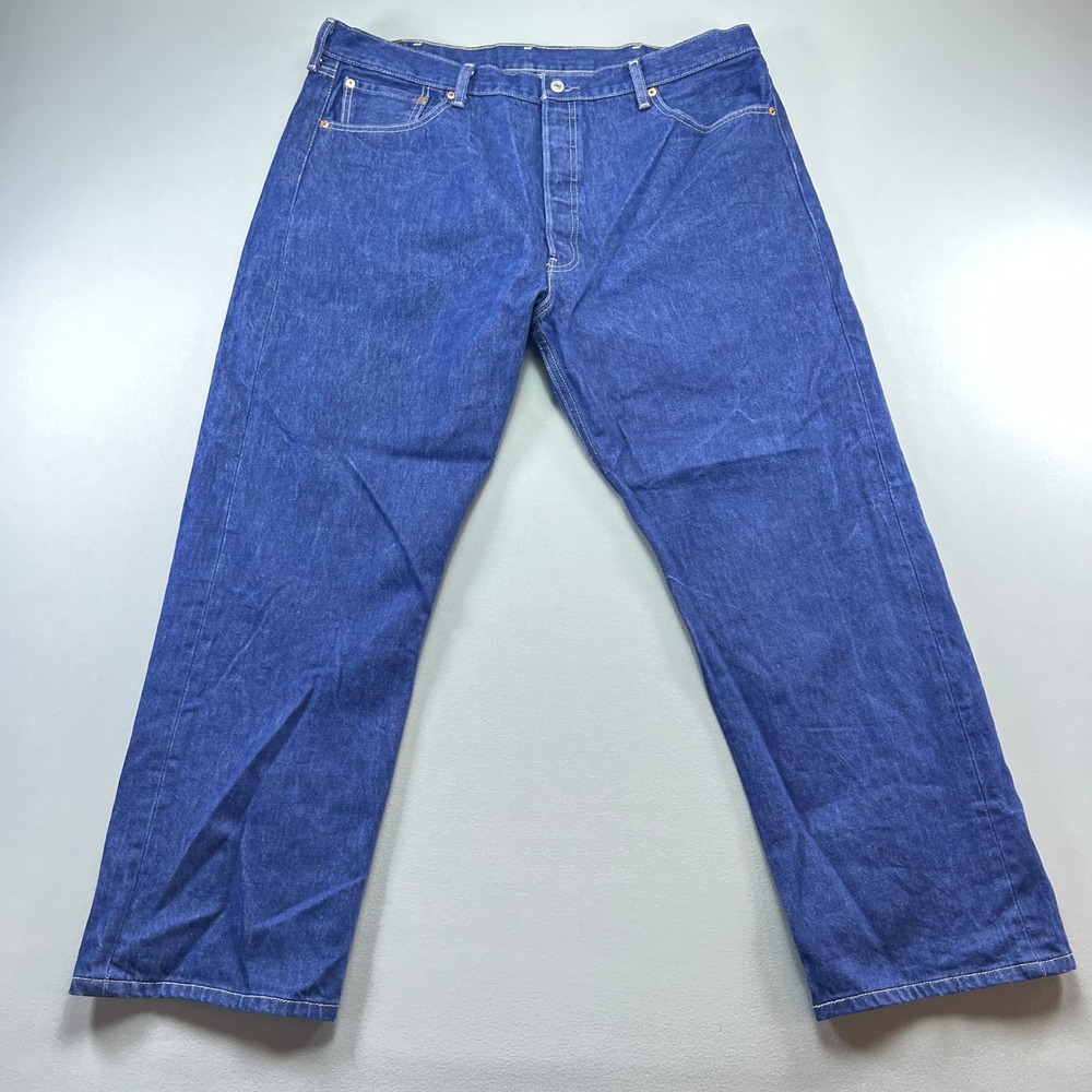 Levi's 501 Original Fit Jeans Men 42x30 Blue Denim Cotton Dark Wash Straight Leg